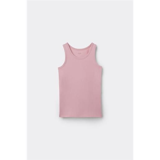 Tezenis canotta spalla larga bimbi unisex in cotone unisex rosa