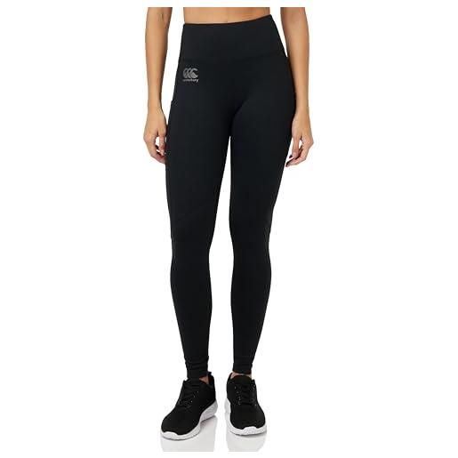Canterbury vapodri leggings, nero/grigio canna di fuc, 16 donna