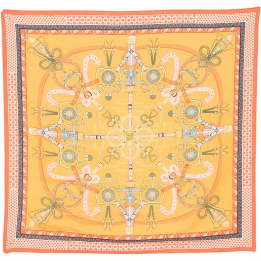 N.Peal foulard con stampa - giallo