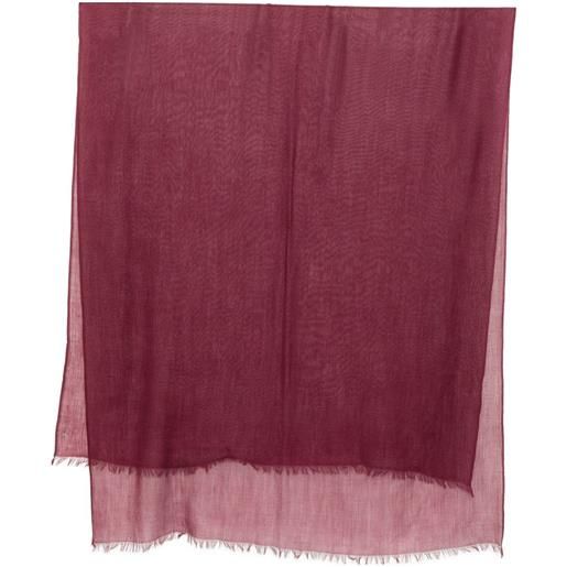 N.Peal scialle in cashmere - rosso