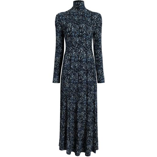 Proenza Schouler White Label abito lungo mabel a collo alto - blu