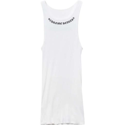 Chrome Hearts canotta scroll con logo - bianco