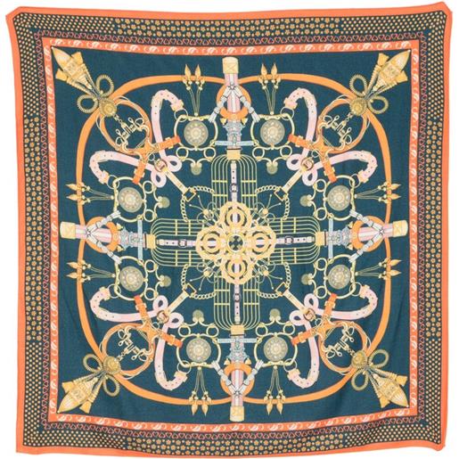 N.Peal foulard con stampa - blu