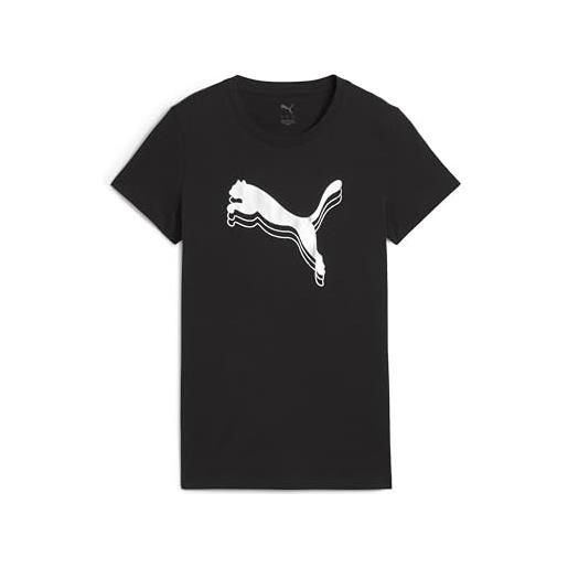 PUMA ess metallic tee, magliette unisex - adulto, PUMA black-metallic silver, 