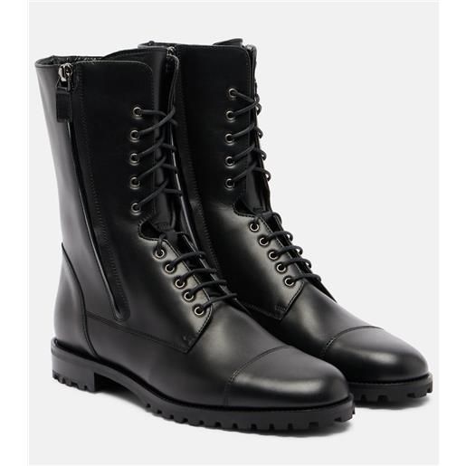 Manolo Blahnik anfibi lugata in pelle