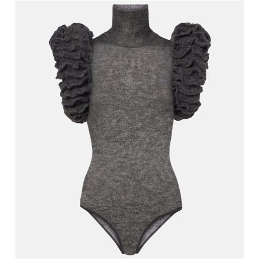 Alaia alaã¯a body in maglia con volant