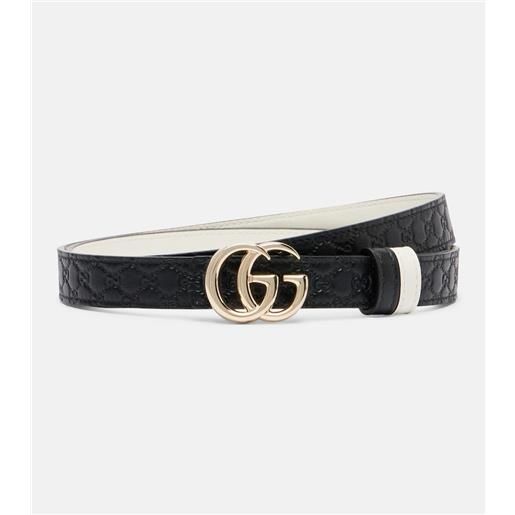 Gucci cintura reversibile double g in pelle