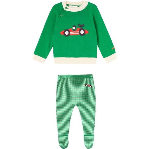 Bobo Choses baby - pullover e pantaloni sportivi race car in cotone