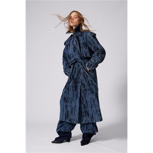 Desigual trench in denim sfumato