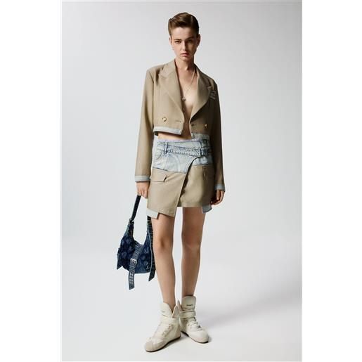 Desigual gonna corta bimateriale