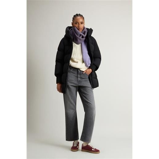 Woolrich donna piumino cloud in nylon elasticizzato con finitura opaca nero taglia xxs