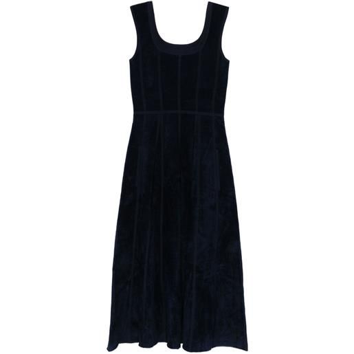 Maje abito midi con inserti - blu