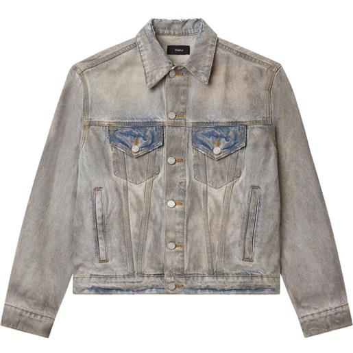 Purple Brand giacca denim arcilla con effetto schiarito - light indigo