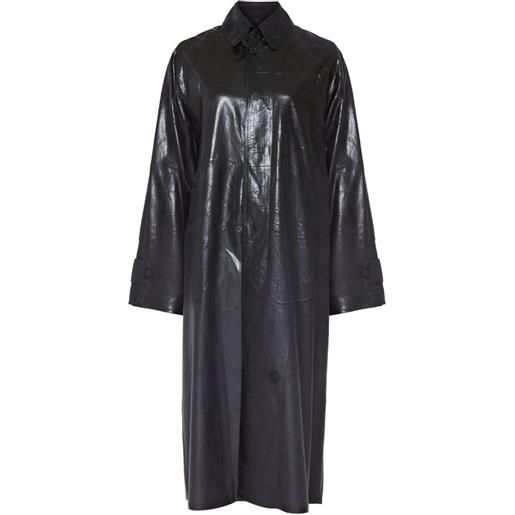 Maison Margiela impermeabile con effetto craquelé - nero