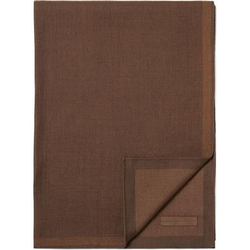 Zegna foulard in cashmere e seta - marrone