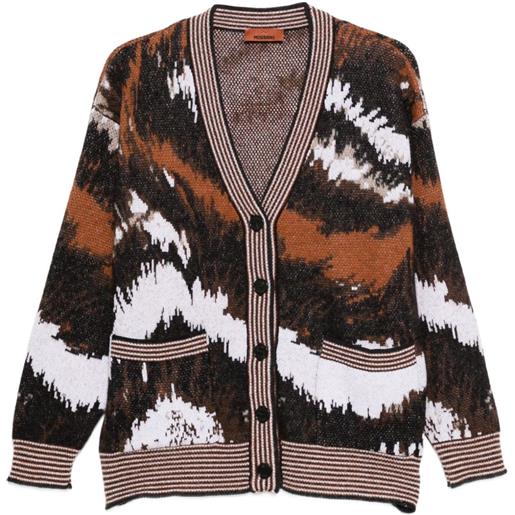 Missoni cardigan con stampa astratta e bottoni - nero
