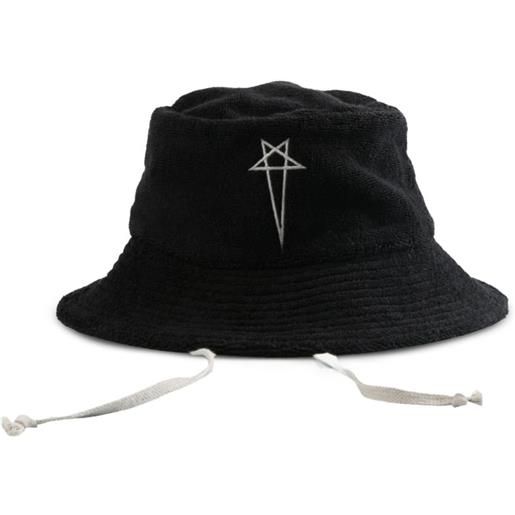 Rick Owens embroidered-motif bucket hat - nero