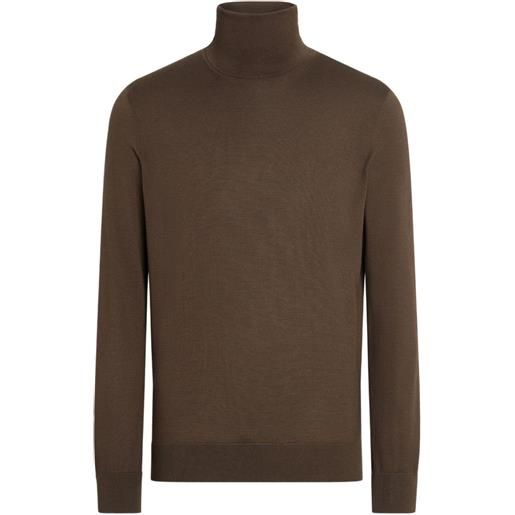 Zegna maglione a collo alto - marrone