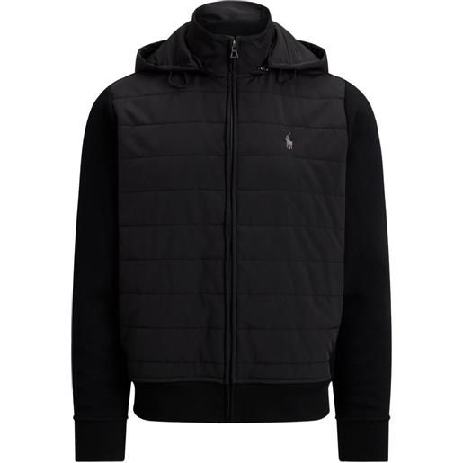 Polo Ralph Lauren piumino trapuntato con cappuccio - nero