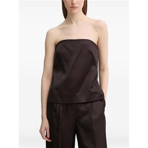 A.L.C. top senza spalline - marrone