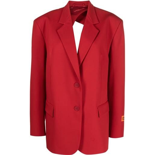 Heron Preston blazer monopetto con apertura sul retro - rosso