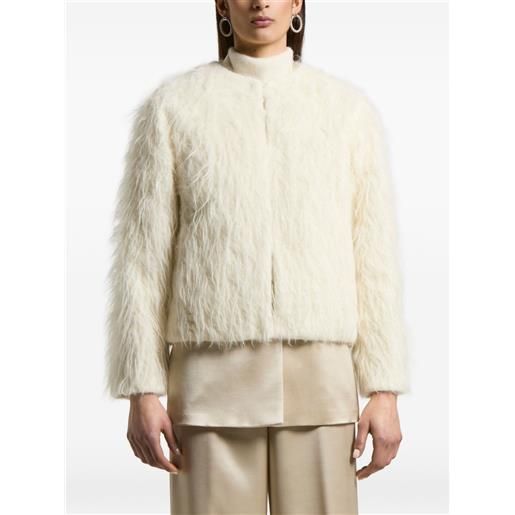 Peserico giacca in pelliccia sintetica - bianco