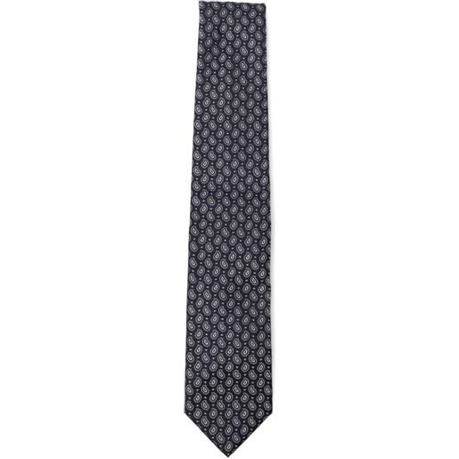 Brioni cravatta in seta con stampa - blu
