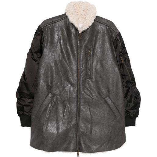 MARANT ÉTOILE bomber con effetto metallizzato - nero