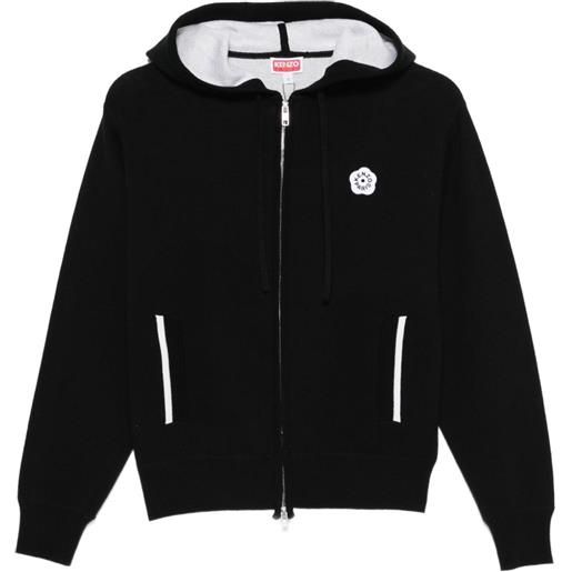 Kenzo felpa boke flower 2.0 con cappuccio - nero