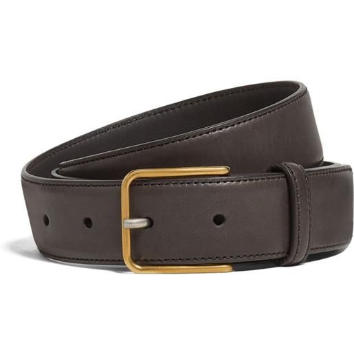 Zegna cintura in pelle con fibbia - marrone