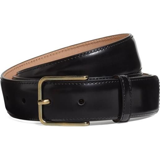 Zegna cintura in pelle con fibbia - nero