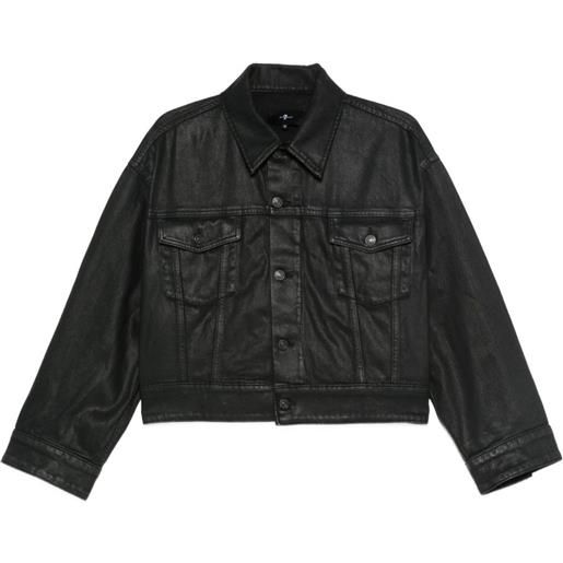 7 For All Mankind giacca denim con bottoni - nero