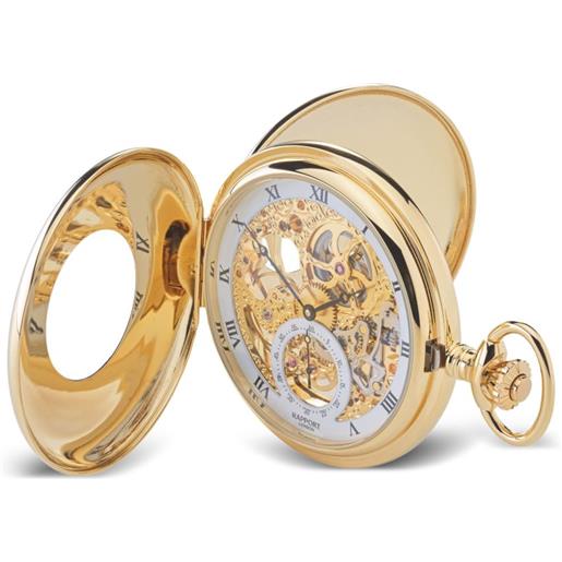 Orologio Da Tasca Treeweto Meccanico - Quadrante Scheletrato Con Fiori E Numeri Romani