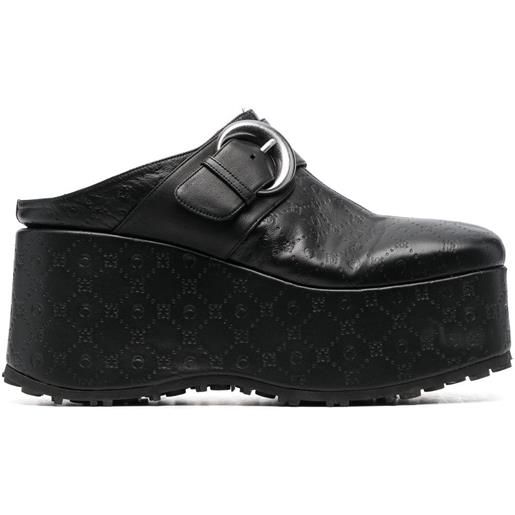 Marine Serre clogs con monogramma 86mm - nero