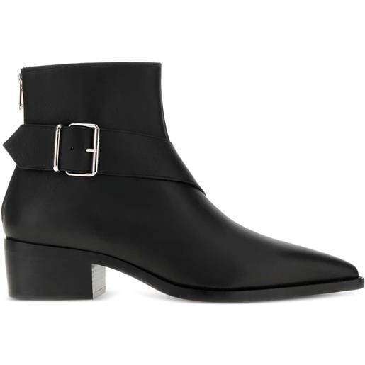 Alexander McQueen stivali heron 45mm - nero