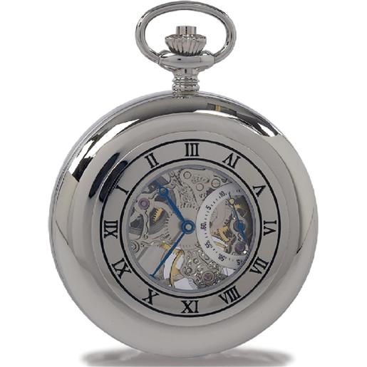 Orologio Da Tasca Meccanico YISUYA – Carica Manuale, Cassa Trasparente, Quadrante Argento