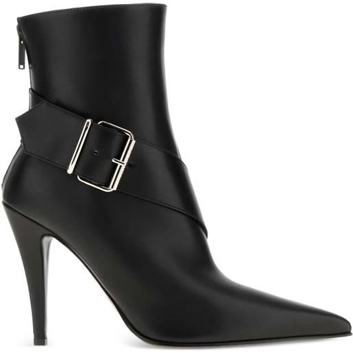 Alexander McQueen stivaletti 100mm - nero