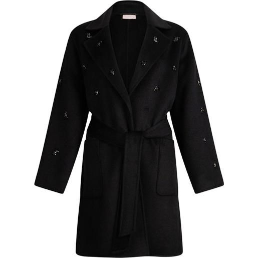 LIU JO cappotto con decorazione - nero