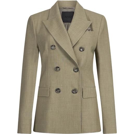 LIU JO blazer doppiopetto con revers a lancia - verde
