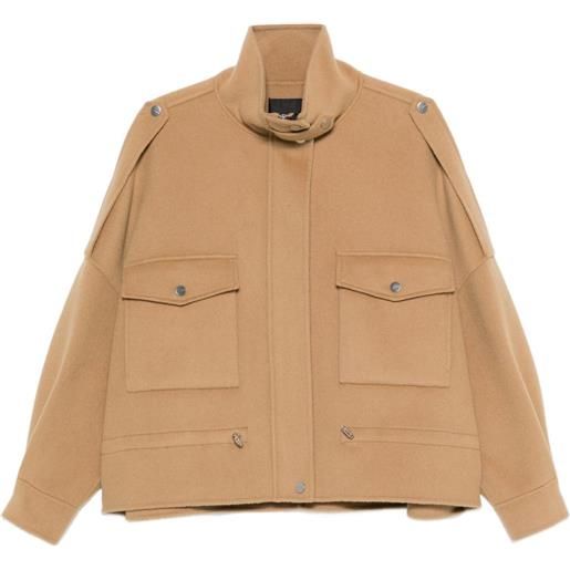 PINKO bomber con maniche a spalla bassa - marrone