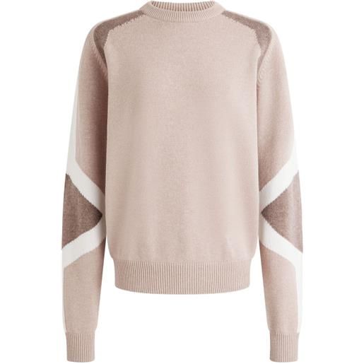 Fusalp felpa in lana con design color-block - rosa