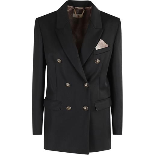 Elisabetta Franchi blazer doppiopetto - nero