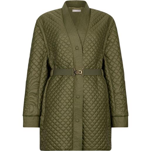 LIU JO cappotto con ricamo - verde