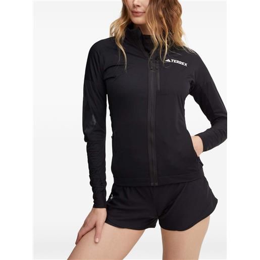 adidas bomber con zip e design a inserti - nero