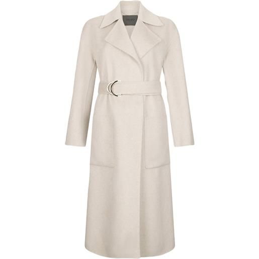 LIU JO cappotto con cintura e revers - toni neutri