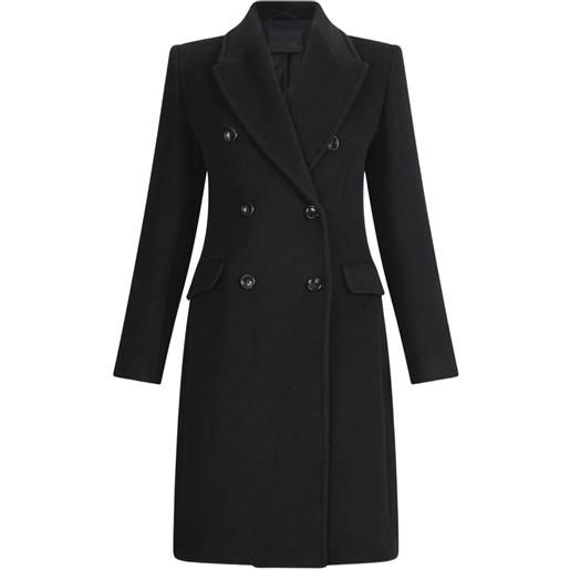 LIU JO cappotto in misto lana con revers a lancia - nero