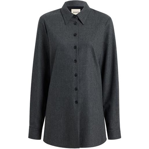 KHAITE camicia in lana - grigio