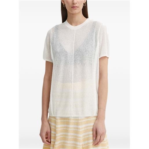 AERON t-shirt lavorata a maglia - toni neutri