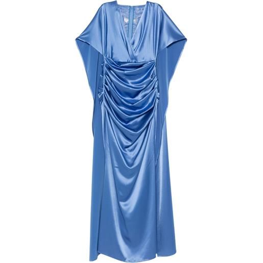 Talbot Runhof abito drappeggiato - blu