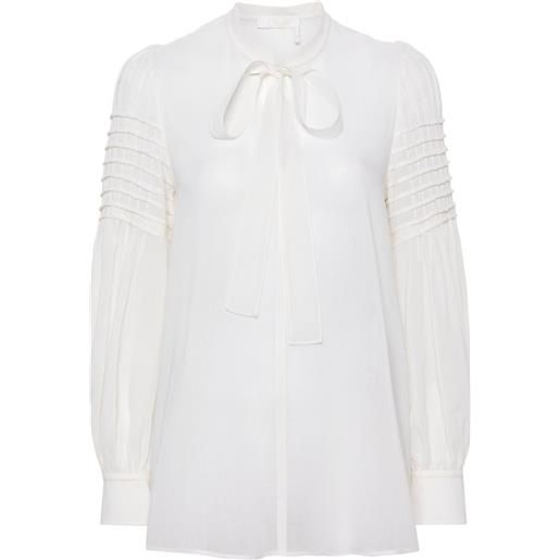 Chloé blusa con arricciatura - toni neutri